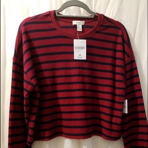 Forever 21 Long Sleeve Knit Top Striped